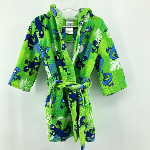 ST. EVE SWIM Toddler Boy Lizard Hooded Beach Bath Robe Coverup - Picture 2 of 9